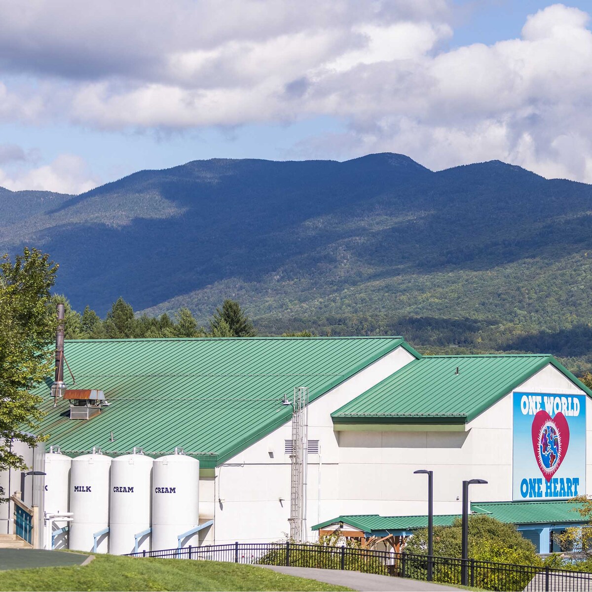 Außenansicht einer Ben & Jerry’s Fabrik